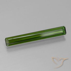Tourmaline Vert terreux naturelle Octogone / coupe Émeraude, 1.18 ct, VVS