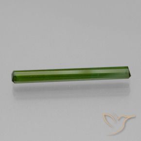 Tourmaline Vert terreux naturelle Octogone / coupe Émeraude, 1.18 ct, VVS