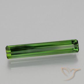 Tourmaline Vert terreux naturelle Octogone / coupe Émeraude, 1.76 ct, VVS-VS