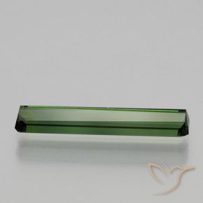 Tourmaline Vert terreux naturelle Octogone / coupe Émeraude, 1.76 ct, VVS-VS