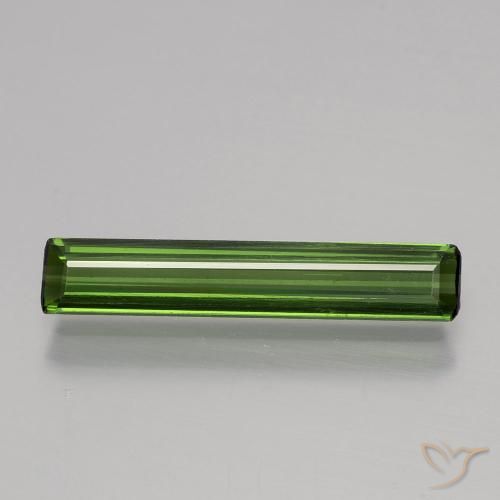 1.27ct Naturel Forêt verte Tourmaline, Taille émeraude, VS