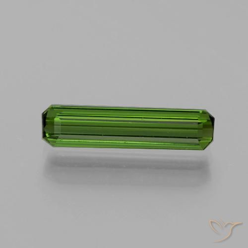 1.19ct Naturel Vert moyen Tourmaline, Taille émeraude, VVS-VS