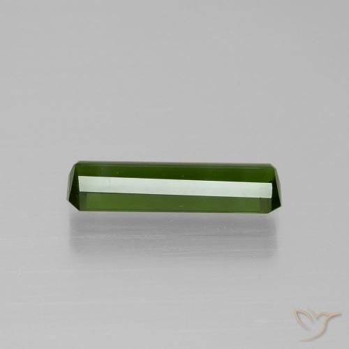 Tourmaline vert naturelle taille émeraude, 1,59 ct, VVS-VS