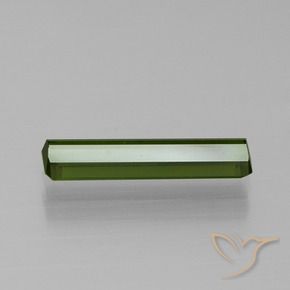 Tourmaline Vert jaunâtre naturelle Octogone / coupe Émeraude, 1.23 ct, VVS-VS