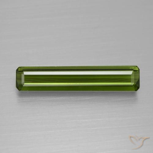 1.45ct Naturel Vert terreux Tourmaline, Taille émeraude, VVS-VS