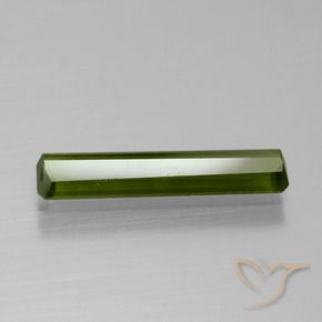 Tourmaline Vert terreux naturelle Octogone / coupe Émeraude, 1.45 ct, VVS-VS