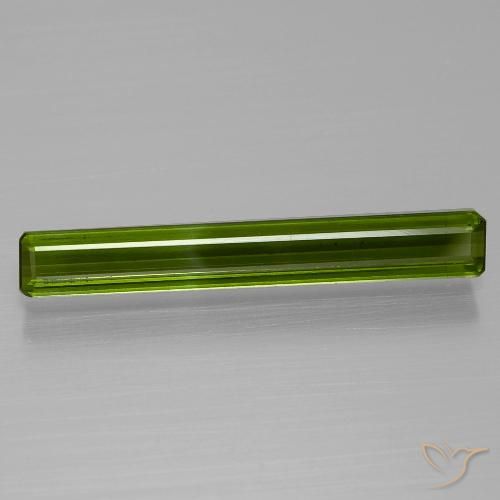1.56ct Naturel Vert foncé Tourmaline, Taille émeraude, VS