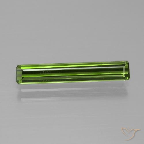 1.36ct Naturel Forêt verte Tourmaline, Taille émeraude, VVS-VS