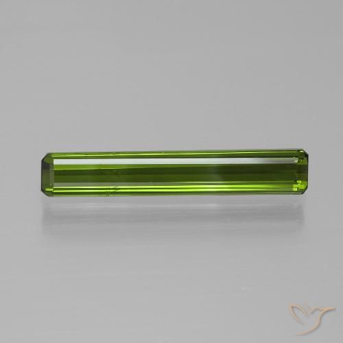 1.73ct Naturel Forêt verte Tourmaline, Taille émeraude, VVS-VS