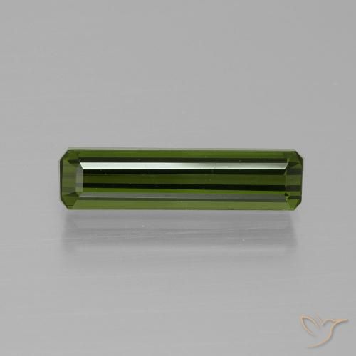 1.57ct Naturel Vert terreux Tourmaline, Taille émeraude, VVS-VS