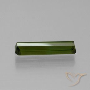 Tourmaline Vert terreux naturelle Octogone / coupe Émeraude, 1.57 ct, VVS-VS