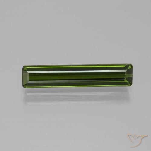 1.88ct Naturel Forêt verte Tourmaline, Taille émeraude, VVS-VS