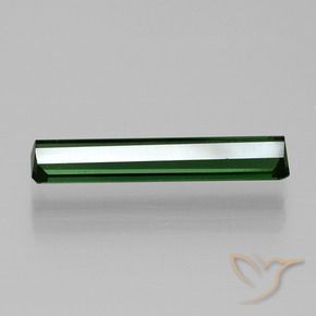 Tourmaline Vert foncé naturelle Octogone / coupe Émeraude, 1.56 ct, VVS-VS