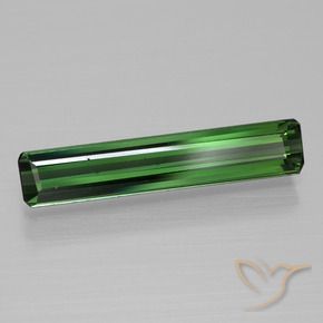 Tourmaline Vert moyen naturelle Octogone / coupe Émeraude, 1.68 ct, VVS-VS