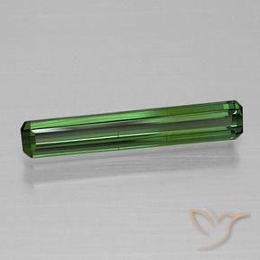 Tourmaline Vert moyen-foncé naturelle Octogone / coupe Émeraude, 1.13 ct, VS