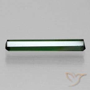 Tourmaline Vert moyen-foncé naturelle Octogone / coupe Émeraude, 1.13 ct, VS