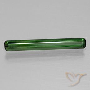 Tourmaline Vert foncé naturelle Octogone / coupe Émeraude, 1.37 ct, VVS-VS