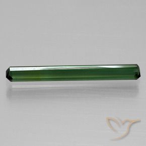 Tourmaline Vert foncé naturelle Octogone / coupe Émeraude, 1.37 ct, VVS-VS