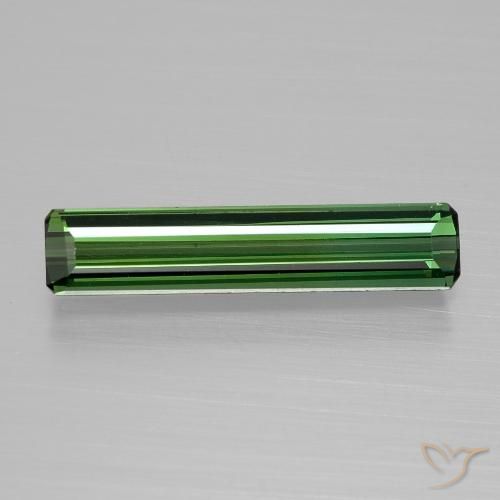 1.35ct Naturel Vert moyen Tourmaline, Taille émeraude, VVS-VS
