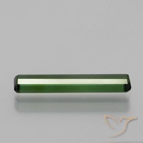 Tourmaline Vert foncé naturelle Octogone / coupe Émeraude, 1.36 ct, VVS-VS