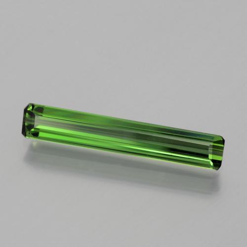 Tourmaline vert foncé naturelle taille émeraude, 1,31 ct, VVS-VS