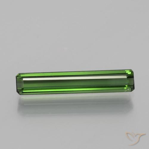 1.37ct Naturel Vert terreux Tourmaline, Taille émeraude, VS
