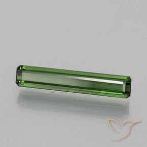 Tourmaline Vert terreux naturelle Octogone / coupe Émeraude, 1.37 ct, VS