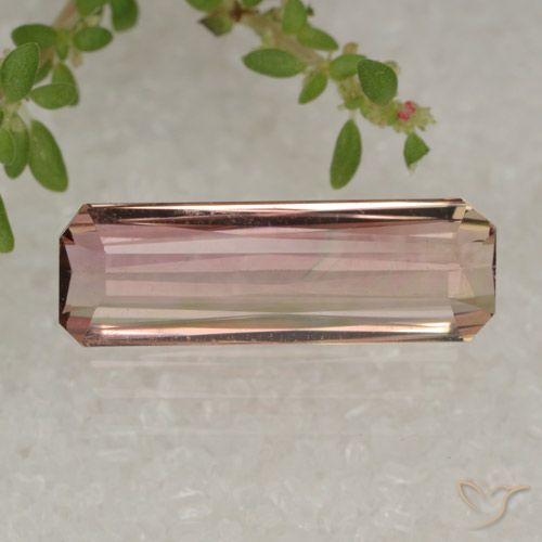 2.51ct Naturel Rose très clair Tourmaline, Taille émeraude, VVS-VS