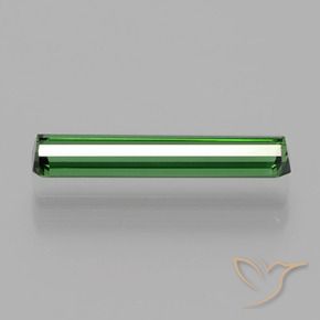 Tourmaline Vert foncé naturelle Octogone / coupe Émeraude, 1.30 ct, VVS
