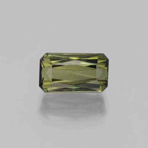 Tourmaline Vert terreux naturelle Taille émeraude, 1.17 ct, VS