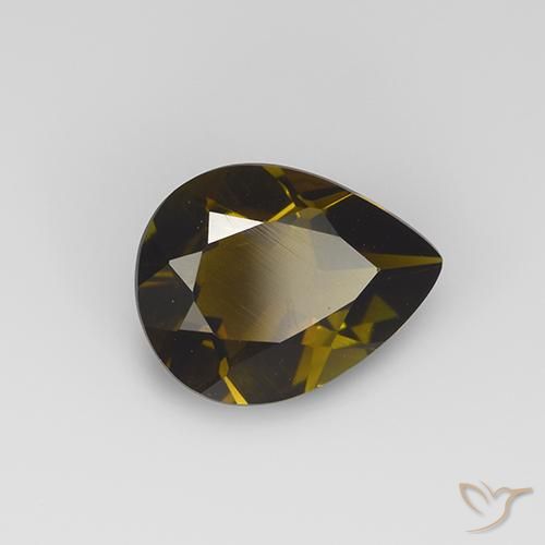 1.59ct Naturel Brun doré Tourmaline, En forme de poire, VVS-VS