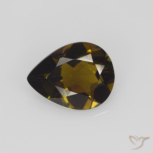 Tourmaline Brun doré naturelle En forme de poire, 1.59 ct, VVS-VS