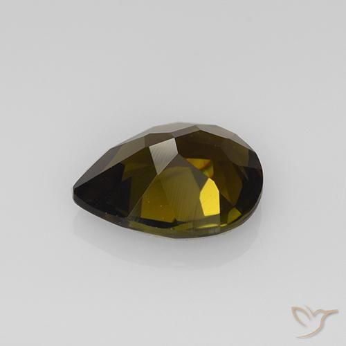 Tourmaline Brun doré naturelle En forme de poire, 1.59 ct, VVS-VS