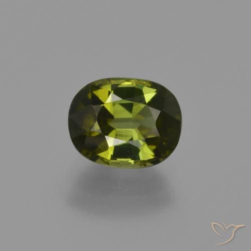Tourmaline Forêt verte naturelle Coupe ovale, 1.23 ct, VS