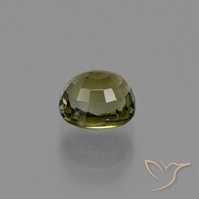 Tourmaline Vert forêt chaud naturelle Coupe ovale, 1.12 ct, VS