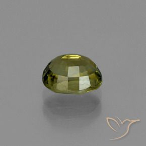 Tourmaline marron doré verdâtre naturelle coupe ovale, 1,06 ct, VS