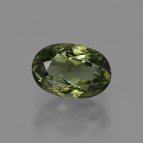 Tourmaline vert foncé naturelle coupe ovale, 1,14 ct, VVS-VS