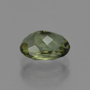 Tourmaline vert foncé naturelle coupe ovale, 1,14 ct, VVS-VS