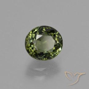 Tourmaline Vert foncé naturelle ovale, 1.26 ct, VVS-VS