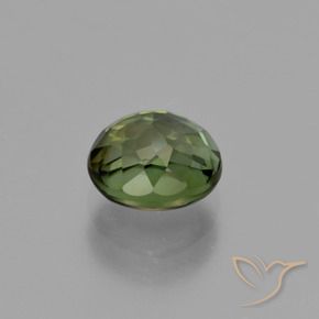 Tourmaline Vert foncé naturelle ovale, 1.26 ct, VVS-VS