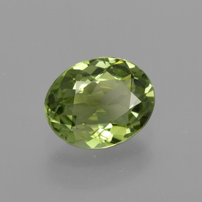 Tourmaline Vert moyen naturelle Coupe ovale, 1.07 ct, VVS