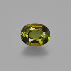 Tourmaline Vert brunâtre naturelle Coupe ovale, 0.70 ct, VS