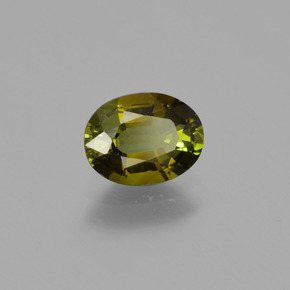 Tourmaline Vert brunâtre naturelle Coupe ovale, 0.70 ct, VS