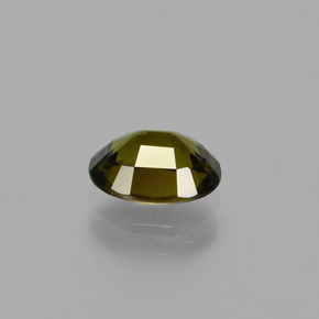 Tourmaline Vert brunâtre naturelle Coupe ovale, 0.70 ct, VS