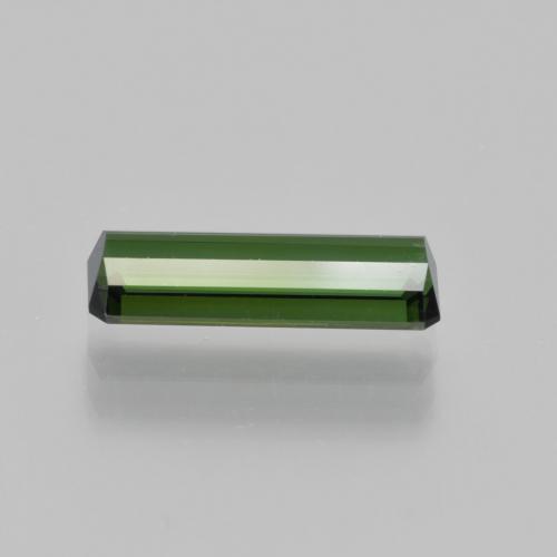 Tourmaline vert terreux naturelle taille émeraude, 1,58 ct, VVS-VS