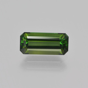 Tourmaline Forêt verte naturelle Taille émeraude, 1.34 ct, VVS