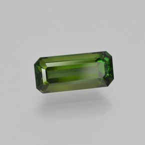 Tourmaline Forêt verte naturelle Taille émeraude, 1.34 ct, VVS