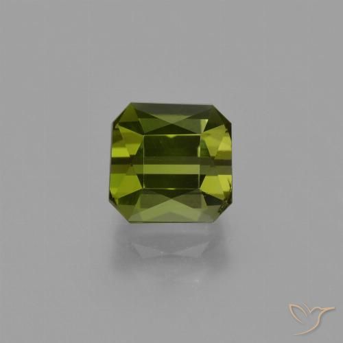 1.47ct Naturel Vert moyen Tourmaline, Taille émeraude, VS