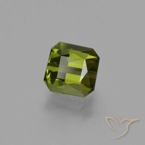 Tourmaline Vert moyen naturelle Octogone / coupe Émeraude, 1.47 ct, VS