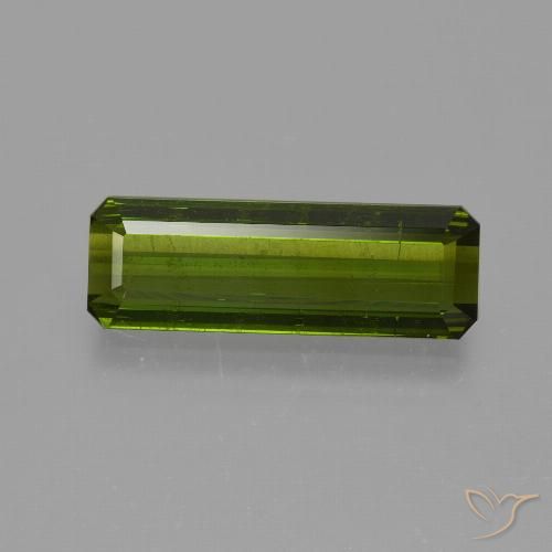 1.77ct Naturel Vert foncé Tourmaline, Taille émeraude, VS